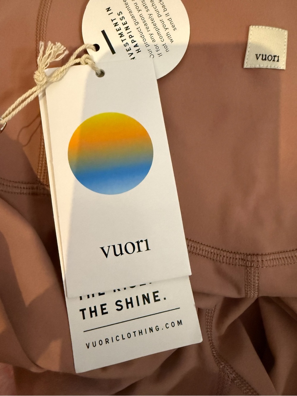 Vuori Colorblock Studio Legging Women's Small Light Terra Cotta NWT - Picture 7 of 7